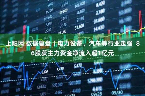上阳网 数据复盘丨电力设备、汽车等行业走强  86股获主力资金净流入超1亿元