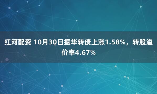 红河配资 10月30日振华转债上涨1.58%，转股溢价率4.67%
