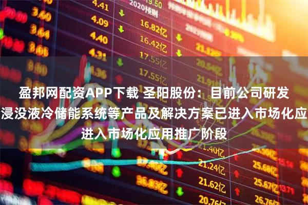 盈邦网配资APP下载 圣阳股份：目前公司研发并推出的全浸没液冷储能系统等产品及解决方案已进入市场化应用推广阶段
